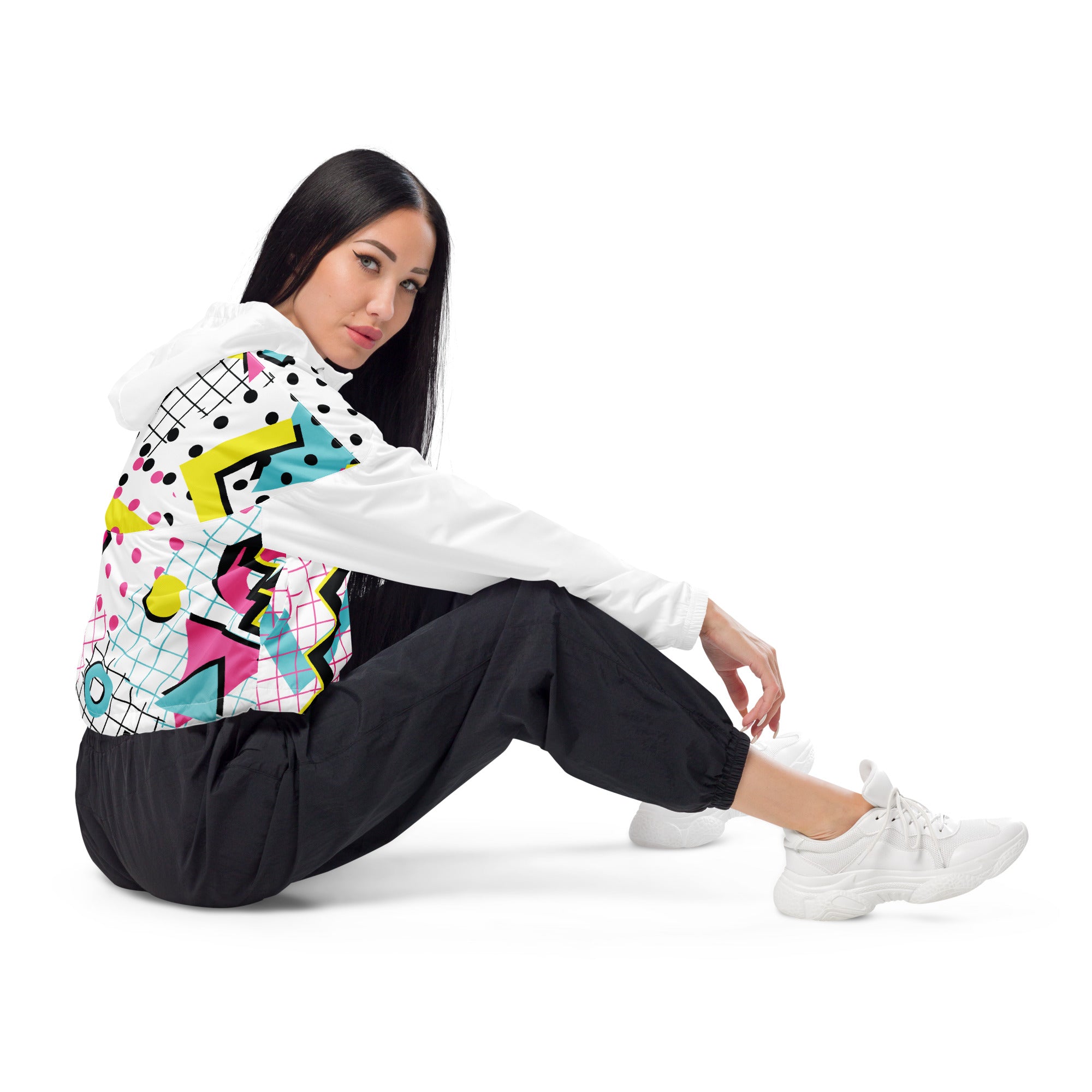 Women's Retro Cropped Windbreaker – KRZYbyLaney